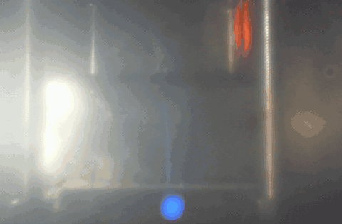 Real propagation test in our lab: an ignition flash, sparks, then sustained flames (9 s, no sound).